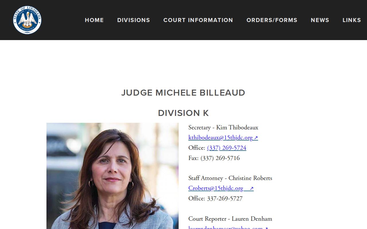 Lafayette Parish criminal docket Division K court rules and track practice