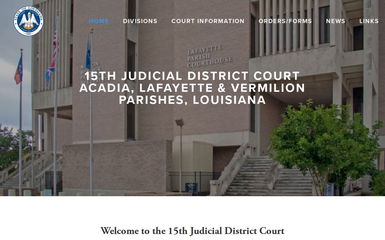 Lafayette Parish court docket 15th Judicial District Court divisions