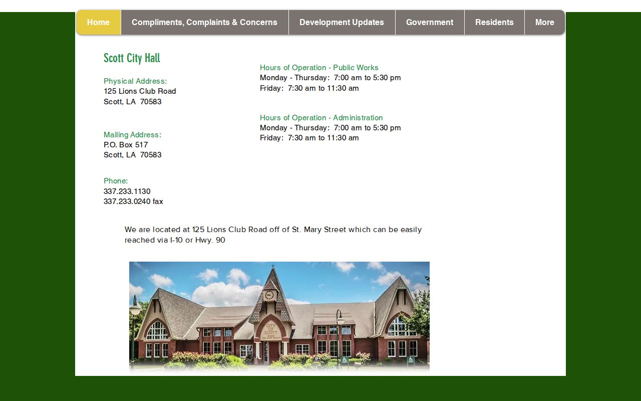 Scott court docket City Hall contact and record-routing information
